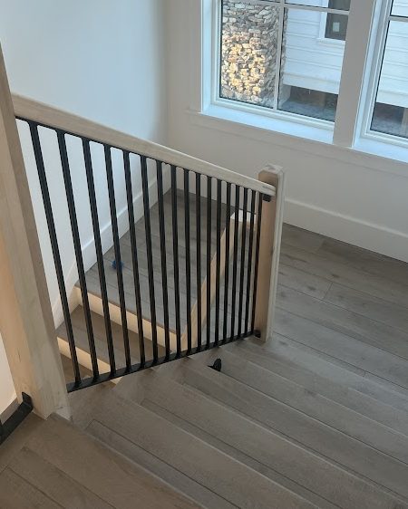 wood stairs (lvp) in a new construction house
