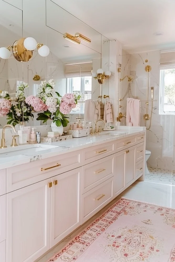girly apartment decor bathroom