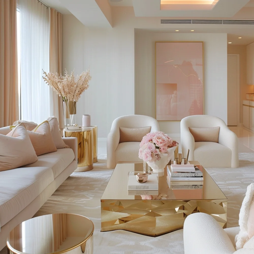 girly apartment decor living room 5