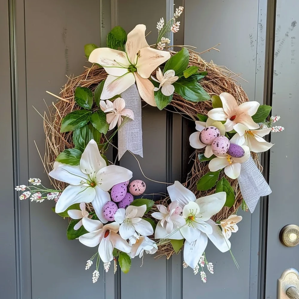 rustic easter decor wreath 6