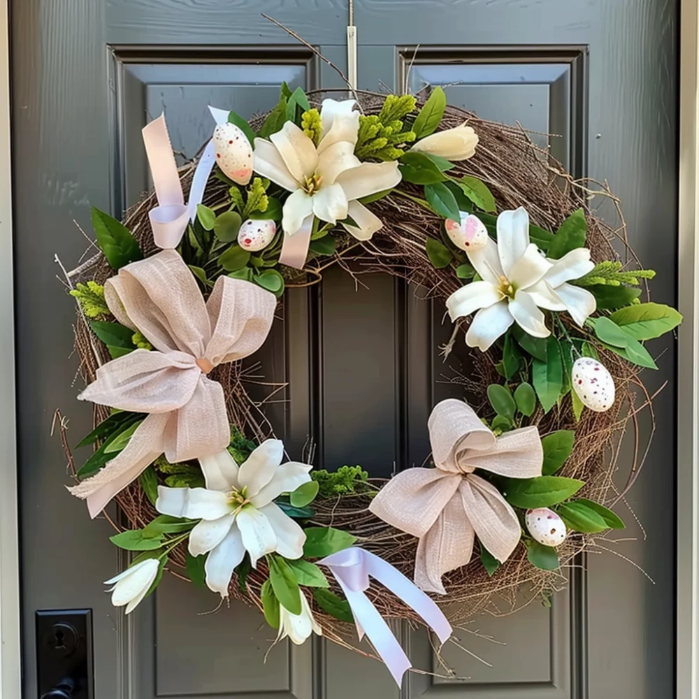 rustic easter decor wreath 7