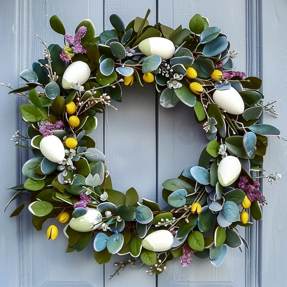 rustic easter decor wreath 8