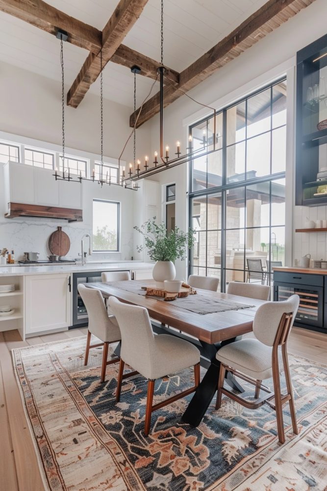 organic modern dining room example 12