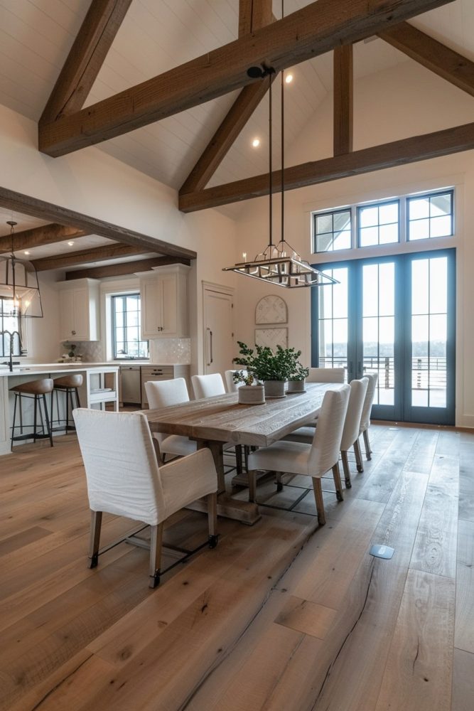 organic modern dining room example 18