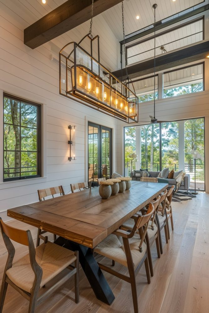 organic modern dining room example 3