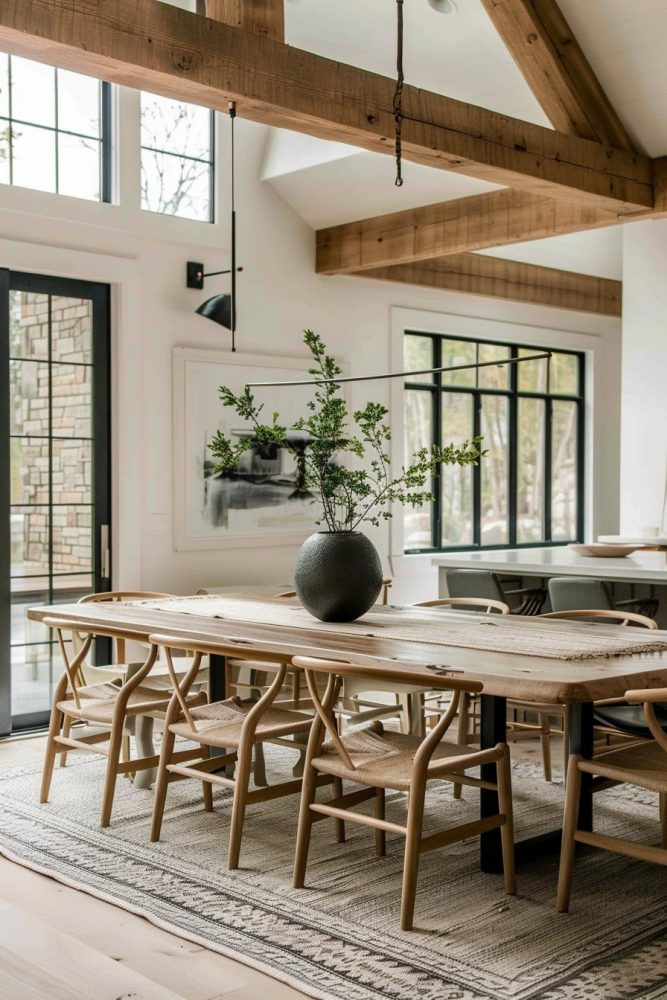 organic modern dining room example 8