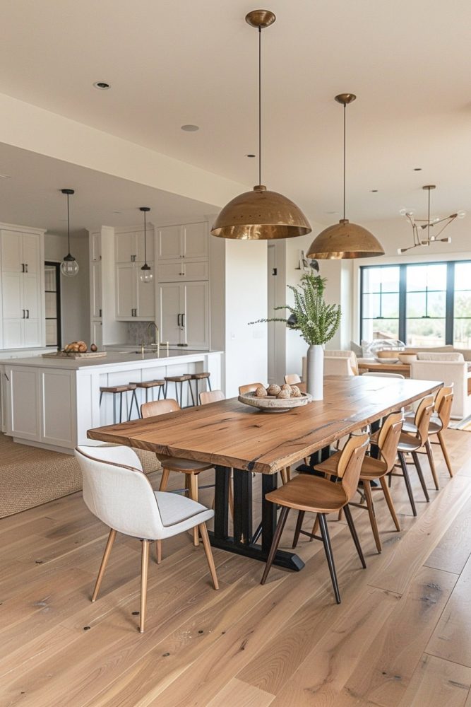 organic modern dining room example 9