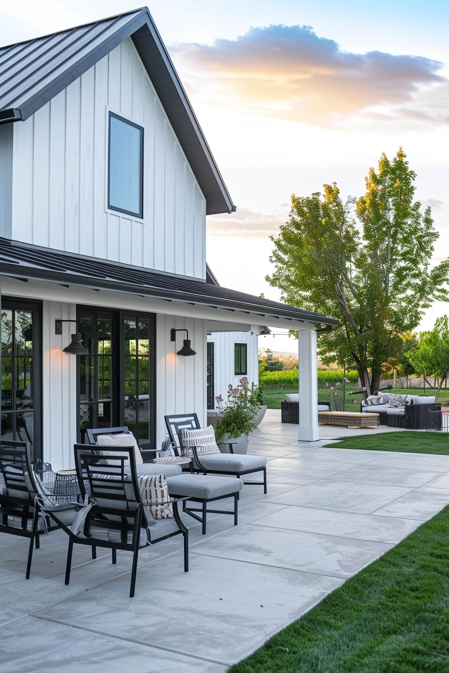 inexpensive patio floor ideas with stamped concrete