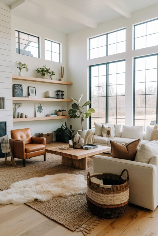organic modern living room ideas (4)