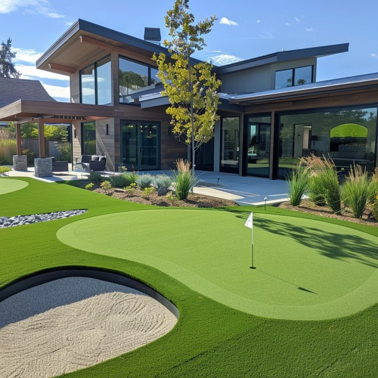 artificial grass patio ideas putting green