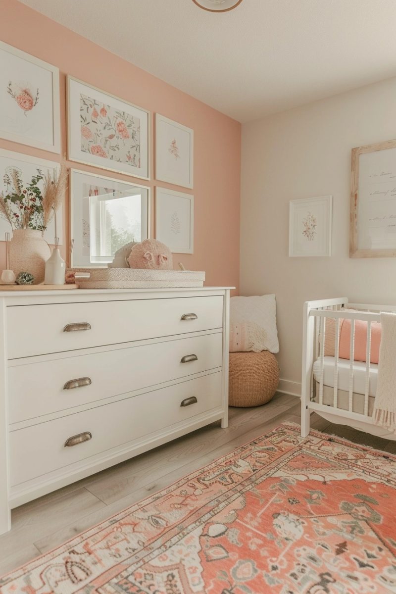 boho baby girl nursery ideas gallery wall