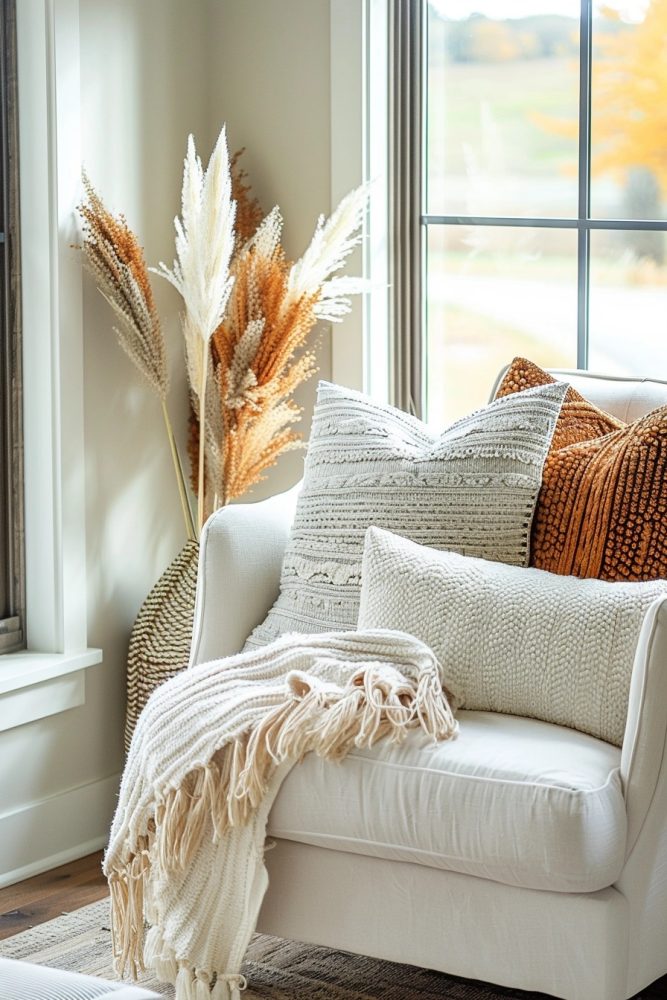 fall reading nook