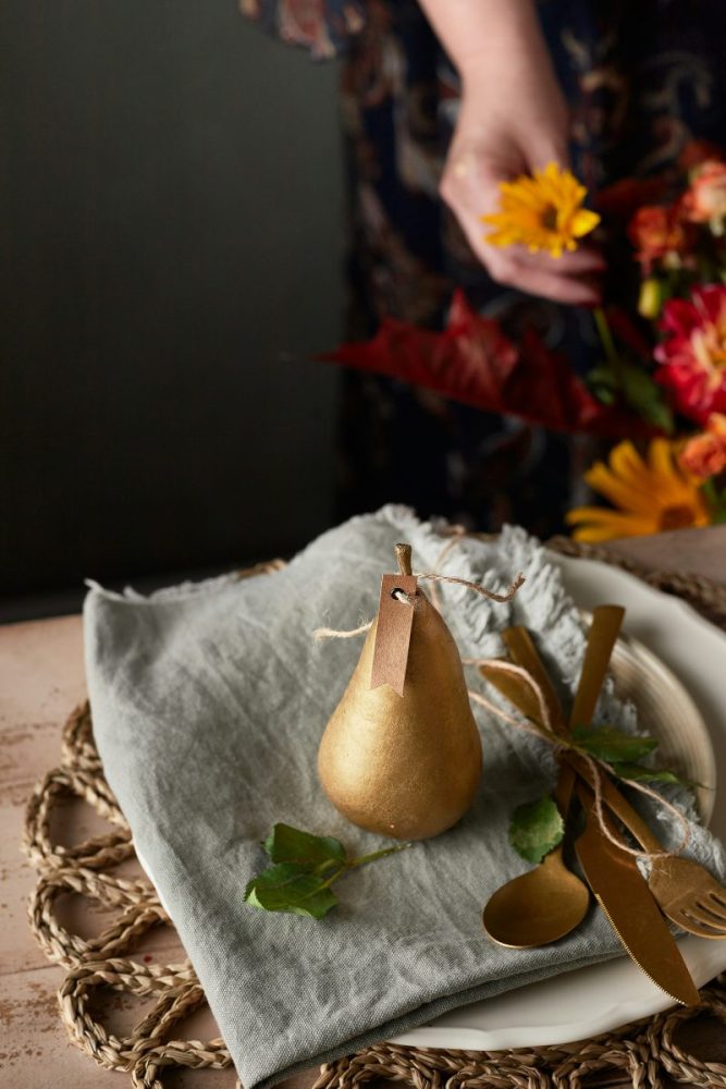 thanksgiving table layered