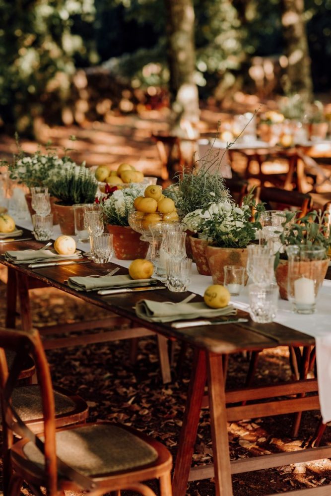 thanksgiving table sage and terracotta