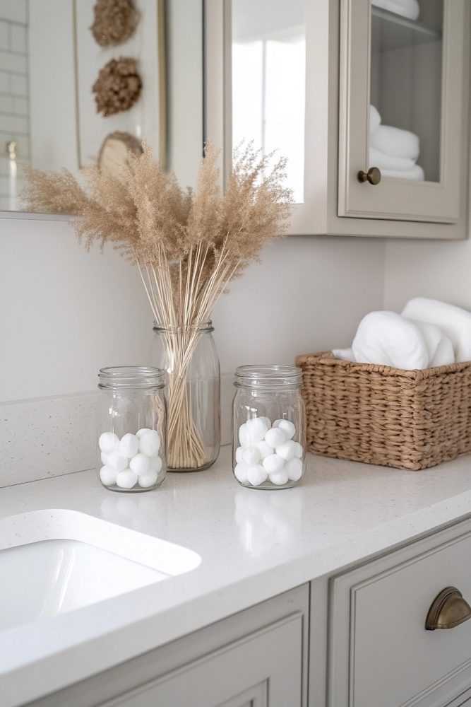 fall bathroom decor ideas mason jars