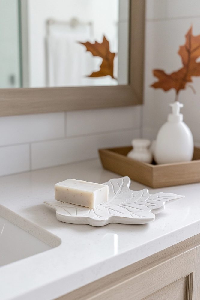 fall bathroom decor ideas soap holder