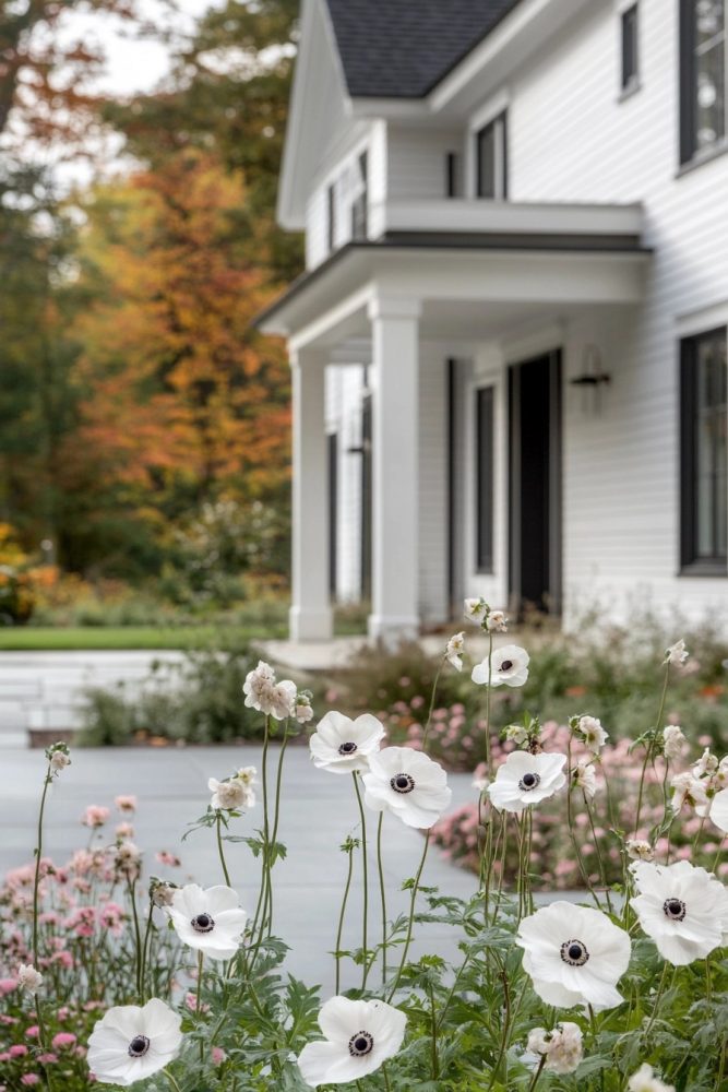 fall flowers anemone