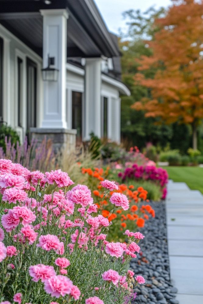 fall flowers dianthus