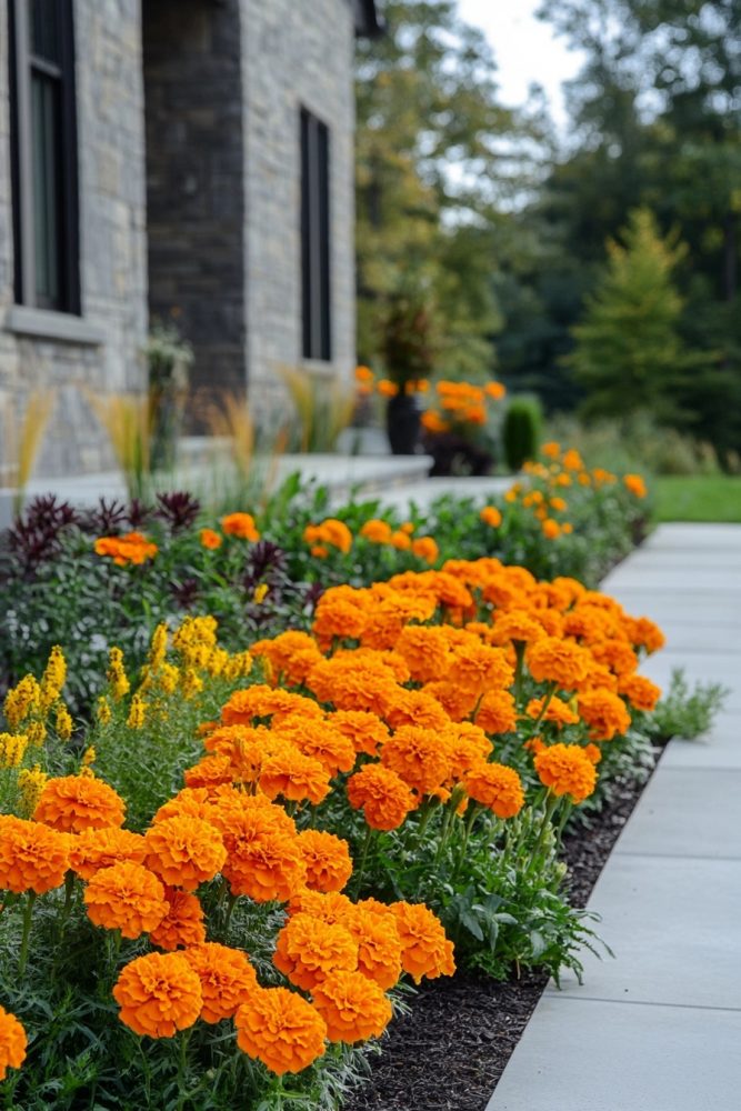 fall flowers marigolds