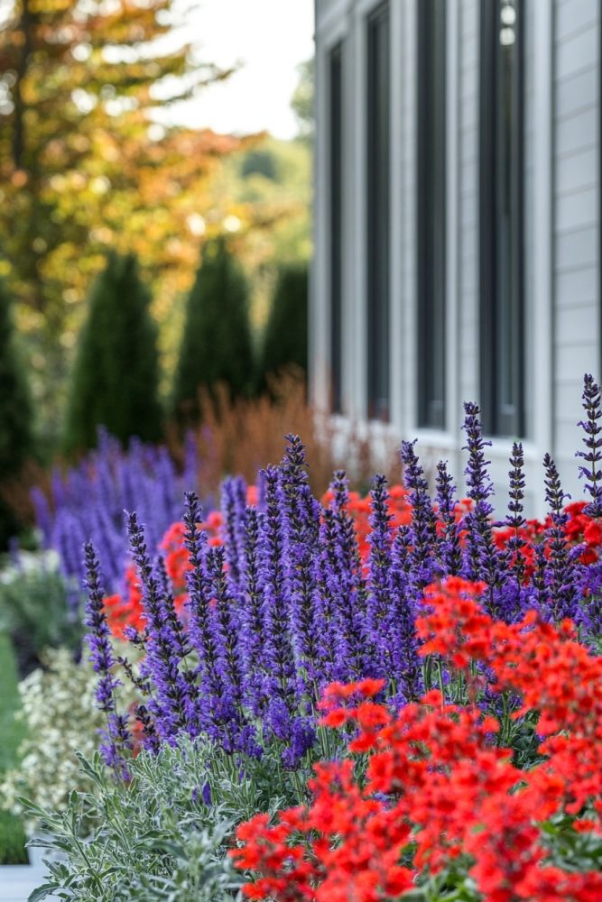 fall flowers salvia