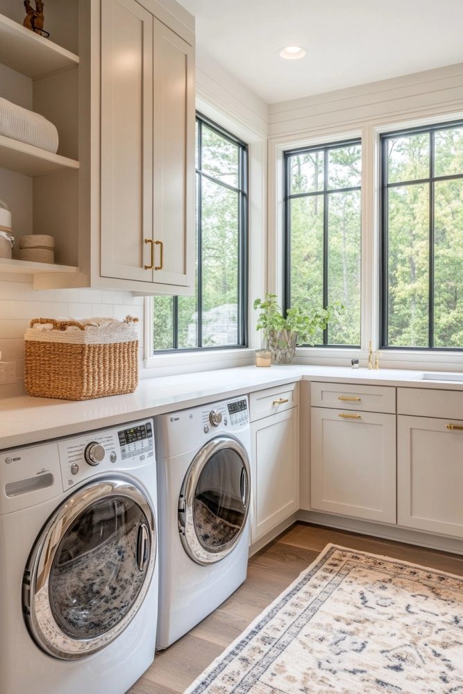 laundry room decor ideas match kitchen