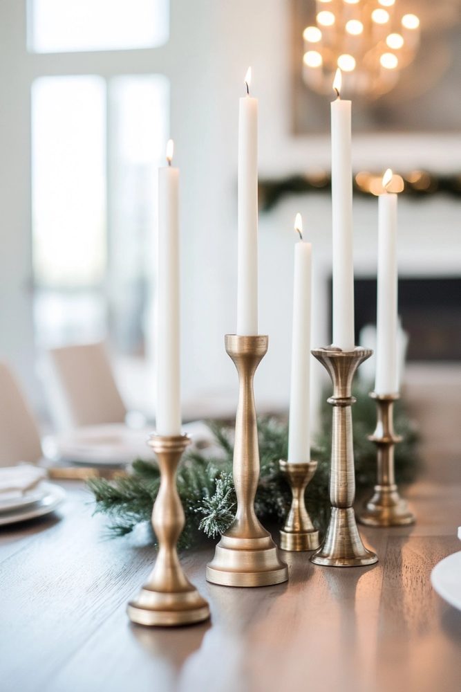 organic modern christmas decor brass
