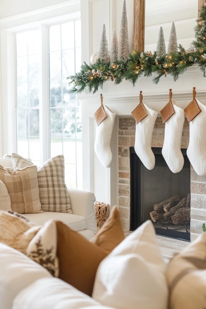 organic modern christmas decor linenstocking