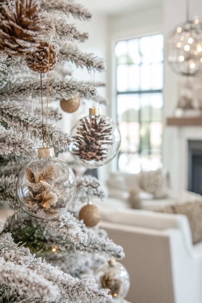 organic modern christmas decor snowtree