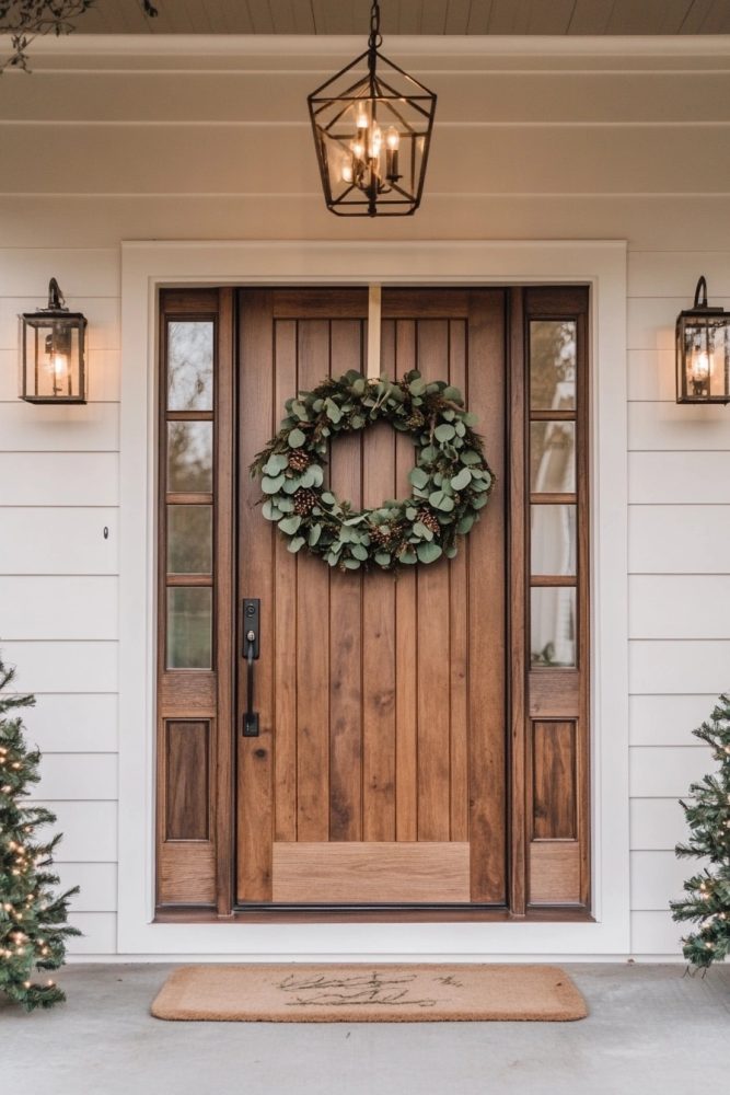 organic modern christmas decor wreath