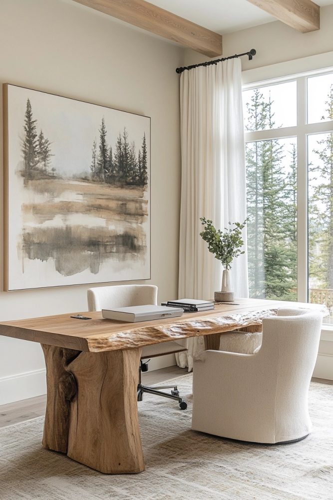 organic modern office nature art