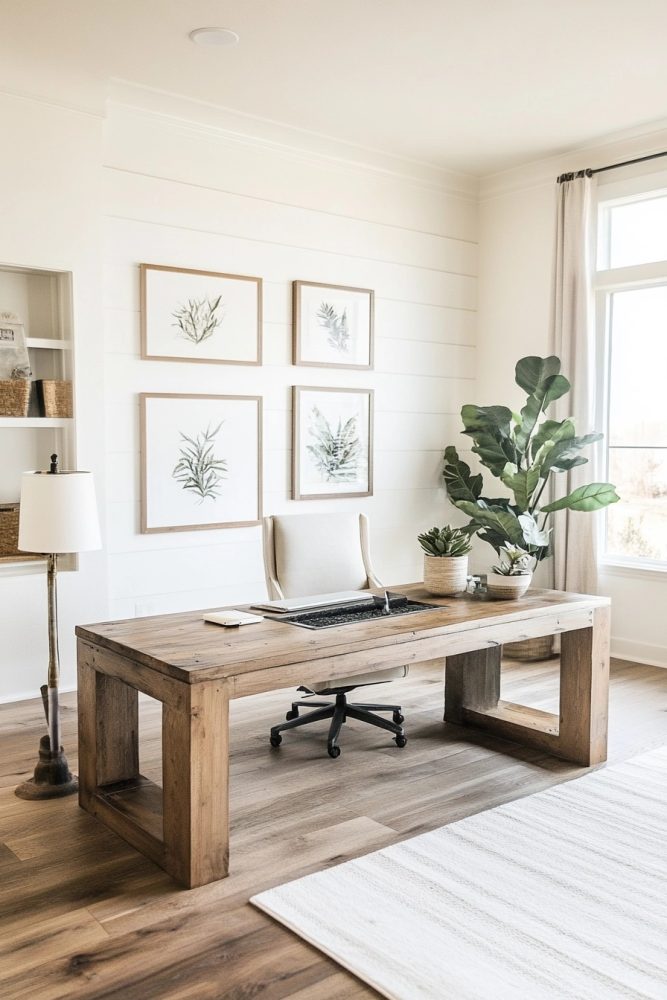 organic modern office with room PLANTS