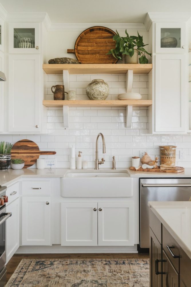 above kitchen cabinet decor earthy