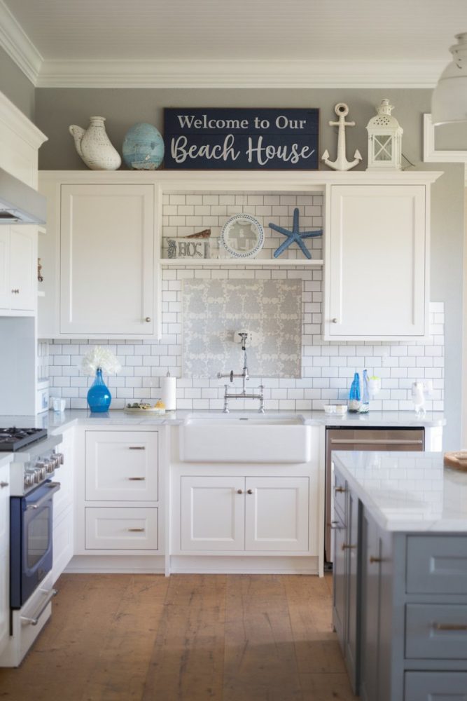 above kitchen cabinet decor themed