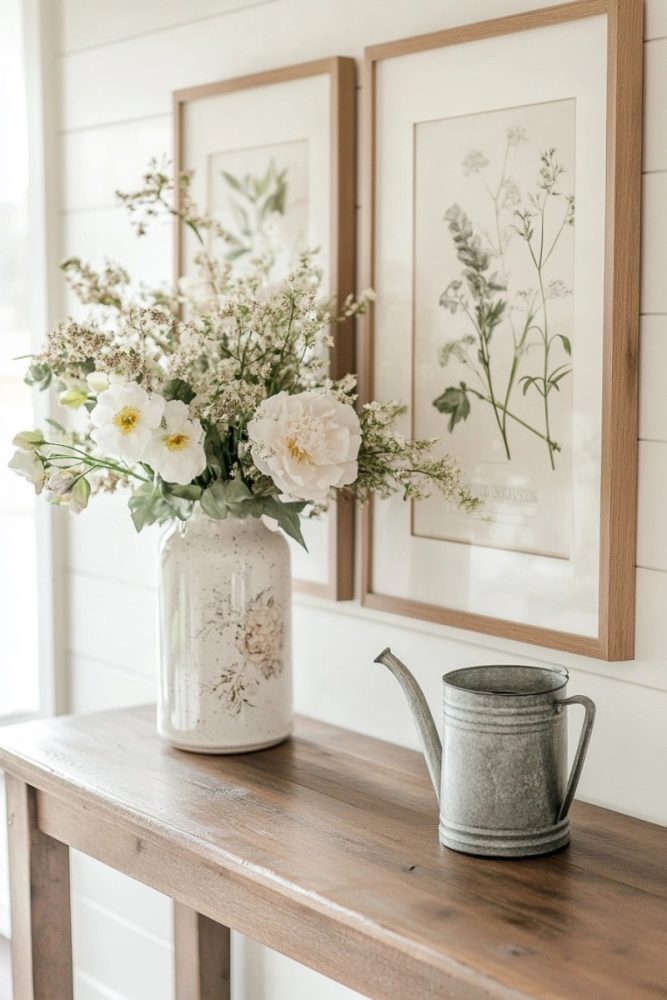 console table decor ideas Floral Delight