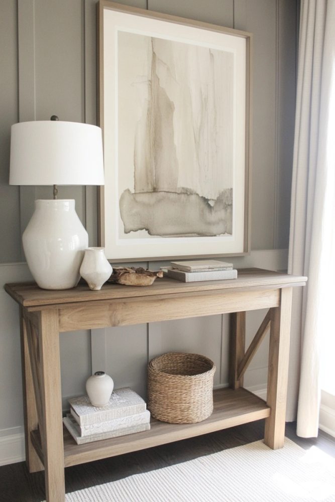 console table decor ideas Scandi Simplicity