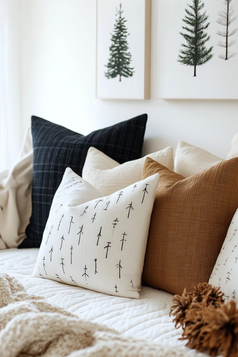 how to arrange pillows with no headboard art