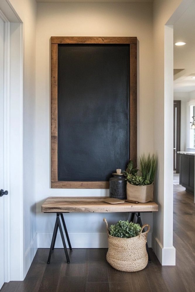 small entryway decor ideas Chalkboard or Dry Erase Board