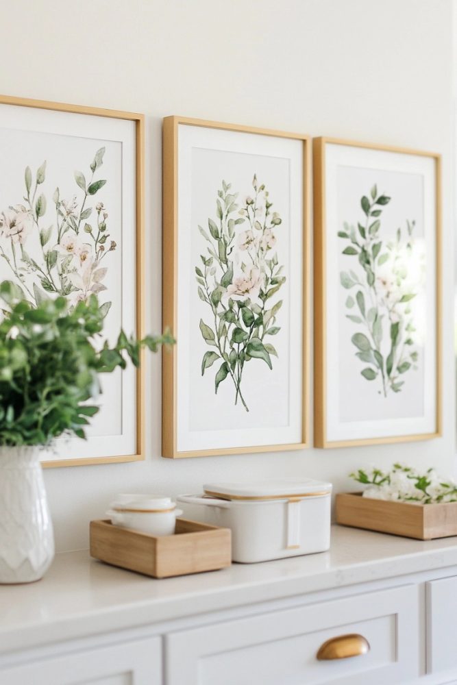 spring kitchen decor artwork