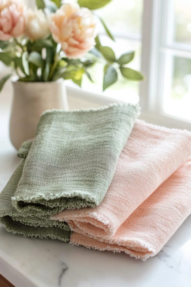 spring kitchen decor hand towels