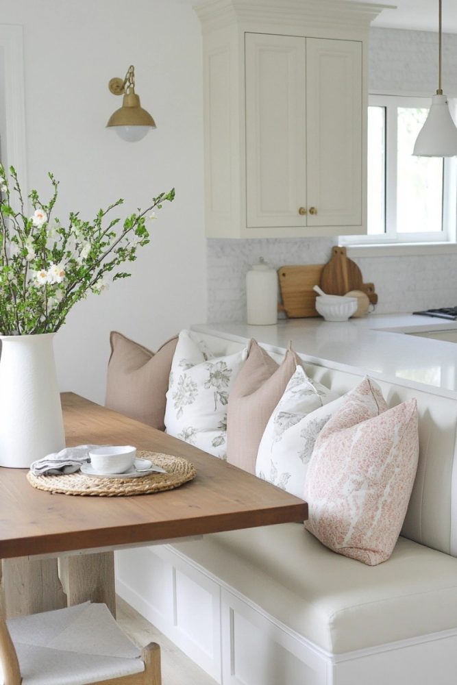 spring kitchen decor pillows