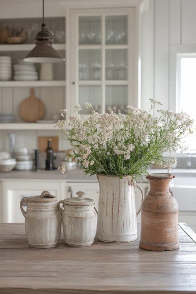 spring kitchen decor vintage