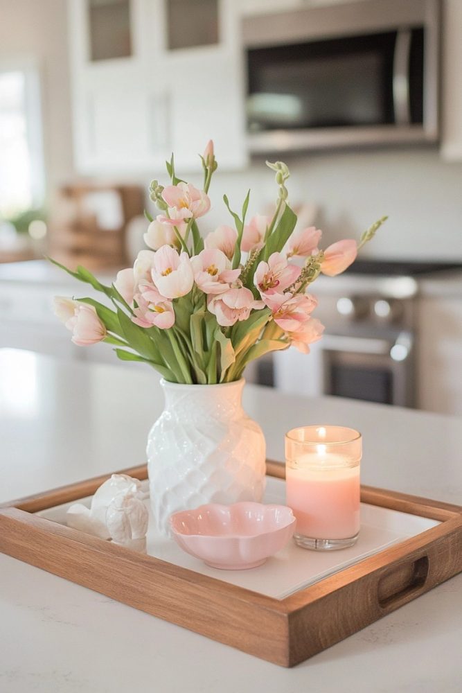spring kitchen serving tray