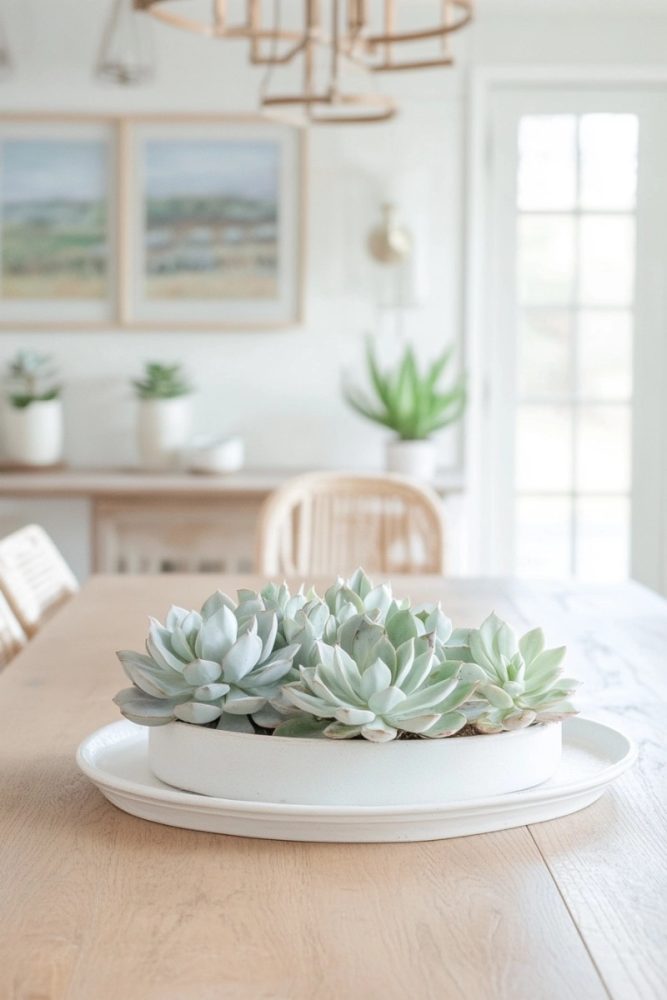 spring table centerpieces Spring Succulent Tray