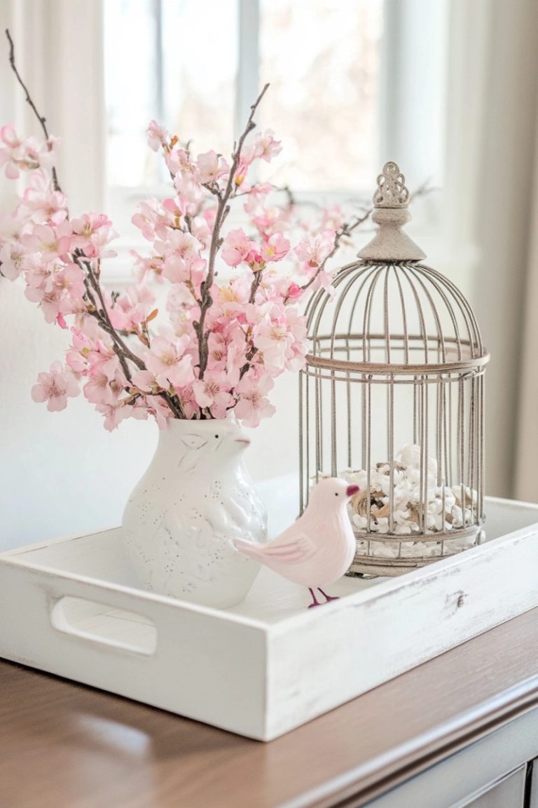 spring tray decor ideas Birdsong Bliss