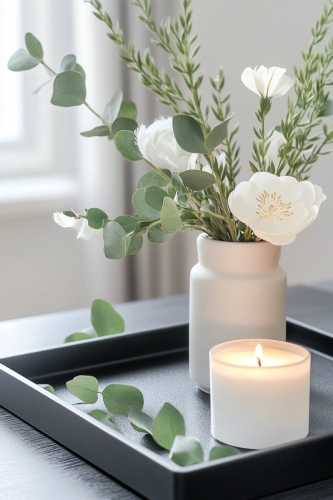 spring tray decor ideas Minimalist Meets Spring