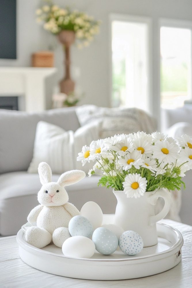 spring tray decor ideas Say Hello to Easter Elegance
