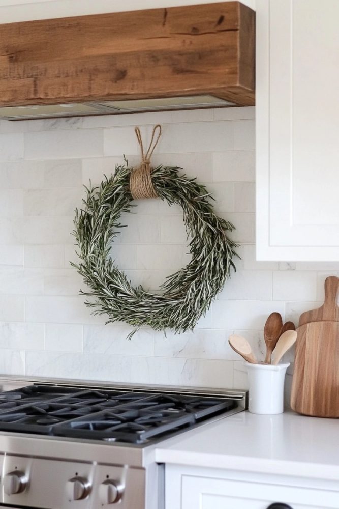 spring wreath ideas Freshness with an Herb and Twine Wreath