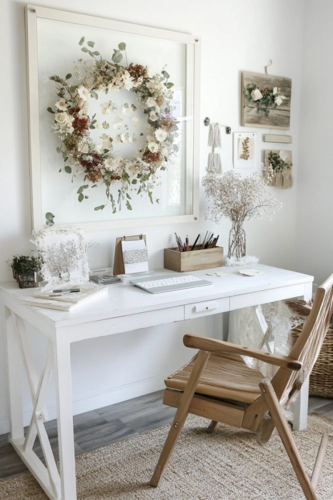 spring wreath ideas Get Artsy with a Pressed Flower and Glass Frame Wreath