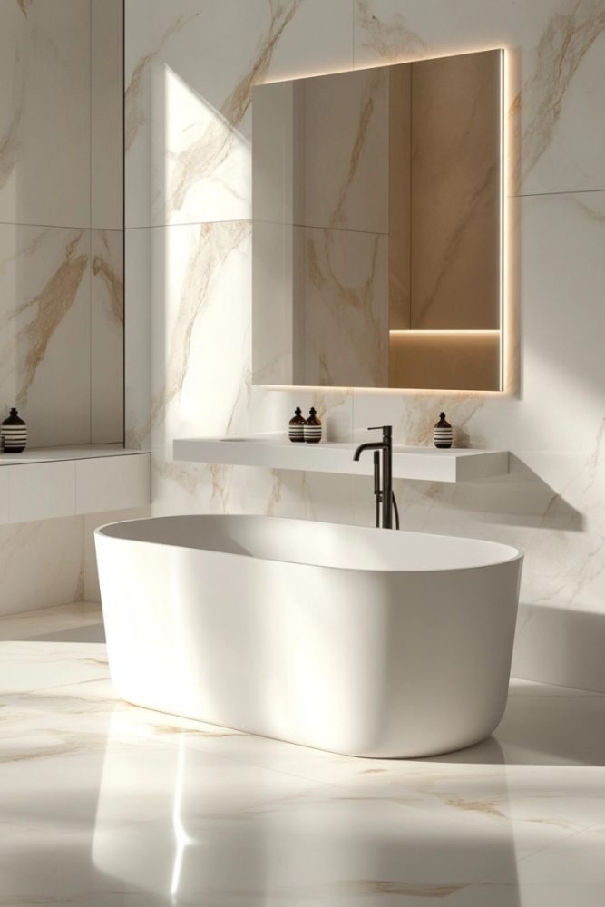 18 Bathroom Marble Ideas Backlit Marble