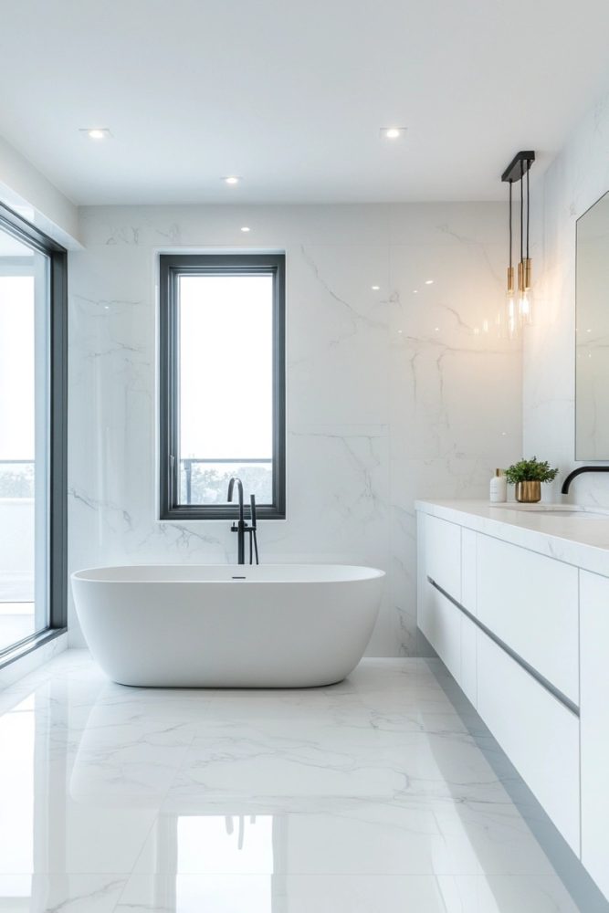 18 Bathroom Marble Ideas Classic White Marble